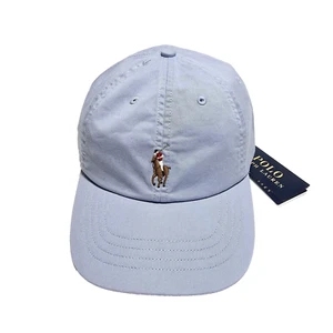 Neu Polo Ralph Lauren blau Baseballkappe Papa Mütze Lederriemen Neu mit Etikett - Bild 1 von 9