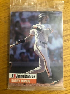 1993 Jimmy Dean Baseballkarten - Barry Bonds (F) & Frank Thomas (B) - versiegelt! - Bild 1 von 2