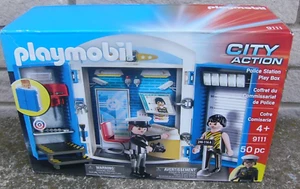 Neu Playmobil 9111 City Action Polizeistation Spielbox 50-teiliges Set Alter 4+ tragen - Bild 1 von 2