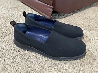 复古 Salvatore Ferragamo Studio 男式黑色懒人鞋乐福鞋 13 D 码 — 第 1/4 张图片