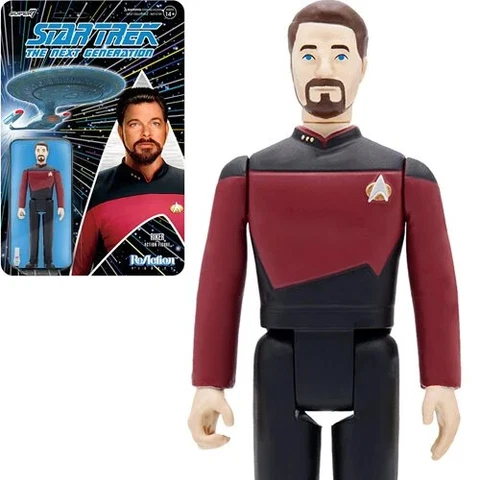 Riker Star Trek Next Generation Super 7 Reaction Action Figure Cover