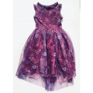 ZENZI GIRLS PURPLE FLORAL DRESS SIZE 7/8 - Picture 1 of 3