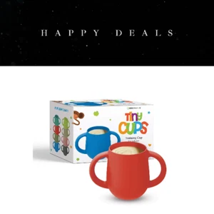 2x Brensten Tiny Cups Training Cup Heat Resistant, Dishwasher Safe, Dual Handles