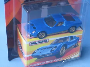 Matchbox Lamborghini Miura P400 Blue Body Classic Italian Toy Model Sports Car- - Picture 1 of 2