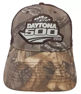 2016 Daytona 500 Nascar Ball Hat Cap Camo Hook & Loop Adjustable Back NEW WO TAG - Picture 1 of 13
