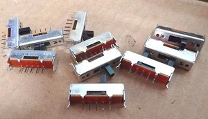 8 x Alps SSSU01138A single pole 3 position slide switch 1P3W PCB mount 3 way - Picture 1 of 3