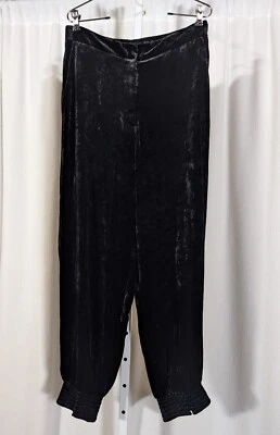 Stella McCartney Black Velour Velvet Jogger Pants Size 40 Waist 30" - Image 1 of 4