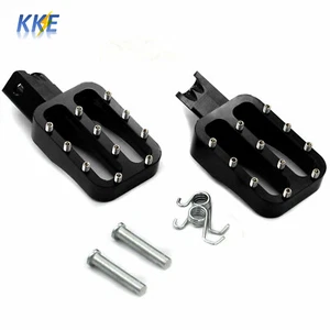 CNC Footpeg Pit Bike Foot Rests Black Fit MX CRF50 XR50 PW50 PW80 TTR50 - Picture 1 of 12