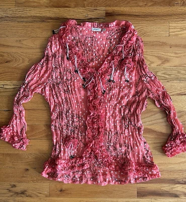 Top De Colección Agora Y2K Whimsigoth Arrugado Volantes Mujeres M Romántico Hada Bruja Foto 1 de 4