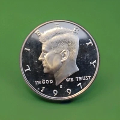 1997 -S Kennedy half dollar Gem DCAM Proof 90% Silver - Image 1 of 2