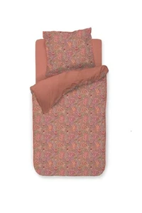 Biancheria da letto PIP Studio Percalle 135x200 Kitenge Terra ornamenti fiori rosa reversibile - Foto 1 di 9