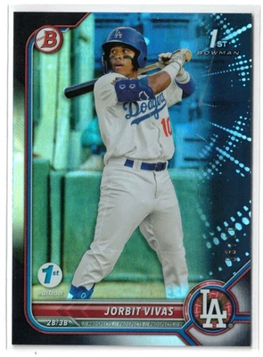 2022 1st Bowman 1st Edition BLACK Foil RC AUTO Jorbit Vivas Rookie Autograph /10 - Image 1 of 2