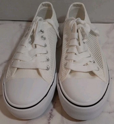 Tenis Tenis Tenis Para Mujer Blanco Tejido Lona Sin Marca Talla 6.5 Nuevo sin Etiqueta Foto 1 de 4