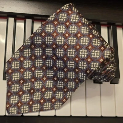 GUESS by Georges Marciano Vintage Silk Tie Abstract Checkered Design USA Handmad - Image 1 of 4