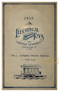 Carlisle (1910) Advertising Poster * Electric Toy Train Maker * Frame Worth Art - Picture 1 of 14