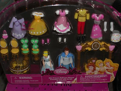 MINI CONJUNTO DE BRINQUEDOS DE SALÃO DE BAILE PRINCESA CINDERELA E PRÍNCIPE DA DISNEY - Imagem 1 de 2