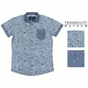 Tranquility & Mayhem Best In Show Men's Short Sleeve Button Down Shirt, Small - Picture 1 of 5