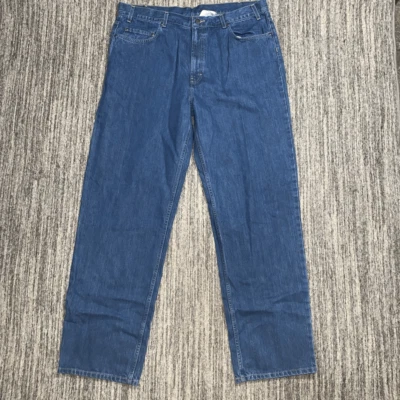 Kirkland Mens Size 40x34 Straight Leg Denim Jeans Blue Pockets 100% Cotton - Image 1 of 4