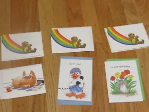 Vintage 6 Current Suzy’s Zoo 4 Notes Turtle Rainbow, Pig, 2 Friends Signed - Picture 1 of 7