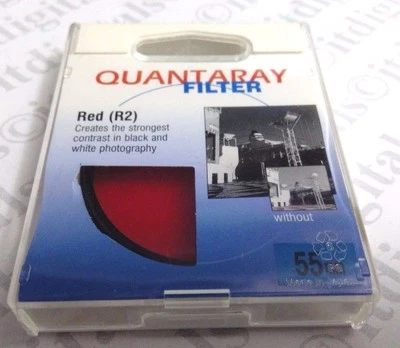 55mm R2 25 A Red Color Glass Lens Filter B&W Film Digital 25A 25-A 55 mm Japan - Image 1 of 3