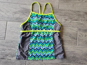 Girls Speedo swimwear Tankini swim top size 16 multi colors - Picture 1 of 9