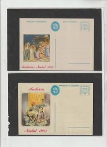 Andorra Española Navidad sobres Enteros Postales año 1982-83 (GT-155) - Picture 1 of 1