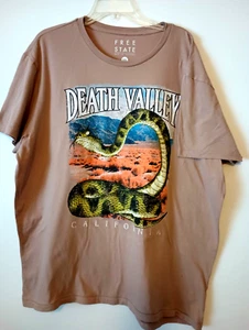 Camiseta manga corta Free State CA Snake para hombre 2XL gráfica bronceada (241-30) - Imagen 1 de 4