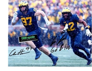 Autógrafo reimpreso de Aidan Hutchinson firmado 8x10 foto de fútbol americano UM Detroit Lions - Imagen 1 de 1