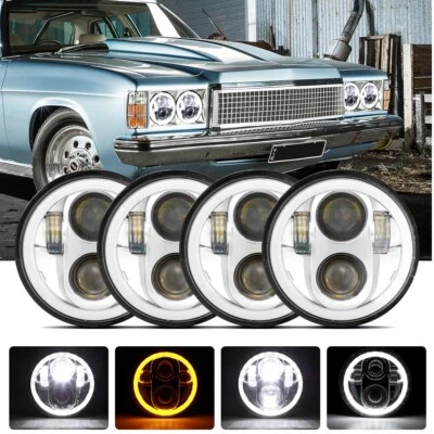 Para Jaguar XJ6 XJS XJ12 4 PIEZAS 4X 5,75" pulgadas LED faro alto/bajo lámpara de señal de giro Foto 1 de 4
