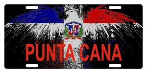 Republica Dominicana Flag License Plate Dominican Emblem Punta Cana - Picture 1 of 1