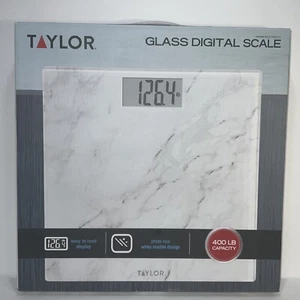 Taylor Digital Bathroom Scale Marble Glass Platform - FreeShipping , NEW - Picture 1 of 2