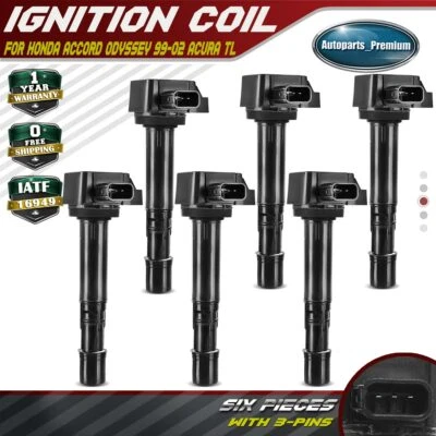 6x Ignition Coil for Honda Accord Odyssey 99-10 Acura CL 2001-2003 RL 2005-2008 - Image 1 of 4