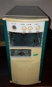 Vintage old AT case GREEN PC MHz display . Old case modern look 586 Pentium - Bild 1 von 4