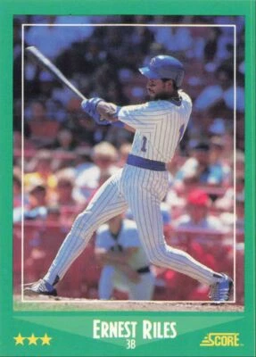 1988 Score Baseball Ernest Riles Milwaukee Brewers #349 - Image 1 of 2