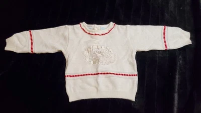 Suéter De Colección Bright Future Blanco Rojo Borde Bebé Niñas 24 Meses Escena de Invierno Foto 1 de 4