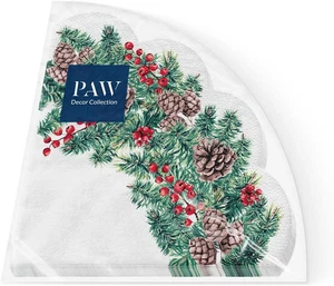PAW - Tovaglioli Di Carta Natale (Ø 32 Cm) I 12 Pezzi I Tovaglioli Di Carta Roto - Foto 1 di 12