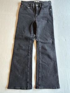 Madewell Cali Demi Boot Jeans Washed Black Size 27 - Picture 1 of 7