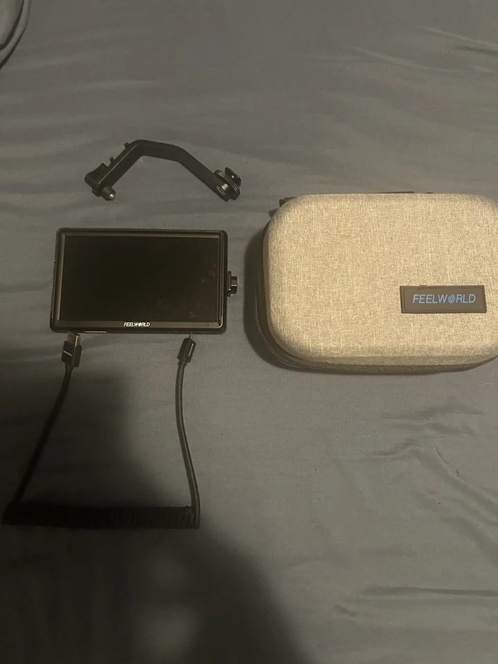 Монитор полевой цифровой однообъективной зеркальной камеры FEELWORLD S55 V3 + чехол, рычаг и кабель Micro HDMI - Изображение 1 из 1