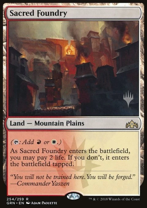 MTG Magic the Gathering Sacred Foundry (254p/89) Guilds of Ravnica Promos LP - Image 1 of 1