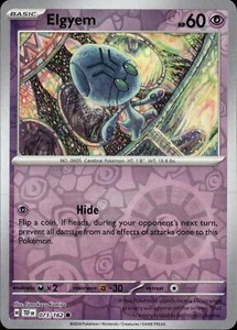 Pokemon Elgyem Fuerzas Temporales 073/162 Holograma Inverso Casi Nuevo - Imagen 1 de 1