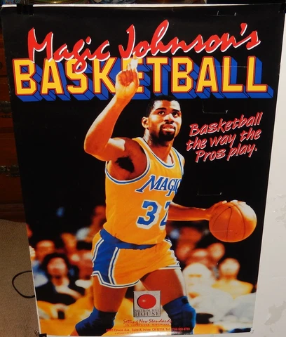 MAGIC JOHNSON "BASKETBALL THE WAY THE PROS PLAY" LARGE COLOR POSTER Cover