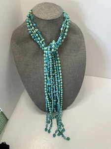 JOAN RIVERS CLASSICS COLLECTION Turquoise Blue Statement Necklace - Picture 1 of 3