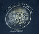 Game Of Thrones Stark Seal Winter IS Coming Circle T-Shirt Black Licensed Medium
