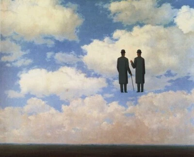 Dialogue Art Print by René Magritte – 1940 Surrealist Cloudscape with Figures - Image 1 of 2