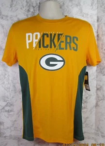 NFL Team Apparel Green Bay Packers Dri-Fit Yellow T-Shirt Sz Small CL93 - Picture 1 of 7