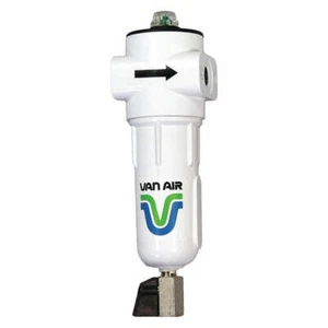 New! VAN AIR SYSTEMS Filter, 1/2" NPT, 250 cfm, 1 micron, F200-25-1/2-B-MD-PD6 - Picture 1 of 7