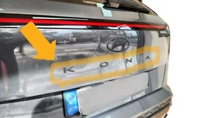 Rear Matte Black KONA emblem fit 2024 2025 Hyundai Kona, Kona EV, Hybrid, N Line - Picture 1 of 2