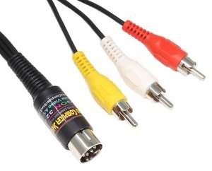 Dragon 32 64 Alta Calidad RCA AV TV Video Cable Plomo Nuevo - Imagen 1 de 2