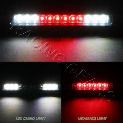 APTO 1994-2001 DODGE RAM 1500 2500 3500 CROMO TERCER TERCIO LUZ TRASERA FRENO 12 LED Foto 1 de 4
