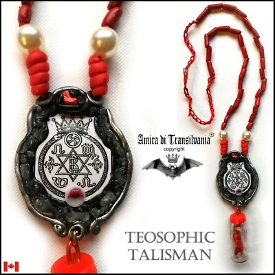 Esoteric Spiritual Necklace Magic Talisman Theosophical Amulet Pendant Urn Charm - Image 1 of 4